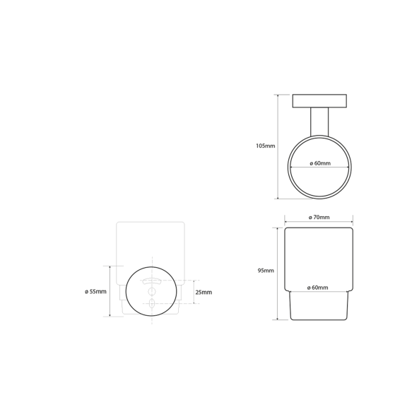 X-ROUND tops, kroom (70x95x105 mm)