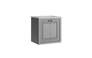 Kayra Basin Cabinet 60 cm, gray + basin SU060