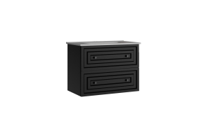 Kayra Basin Cabinet with drawers 80 cm, anthracite + basin SU080