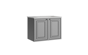 Kayra Basin Cabinet 80 cm, gray + basin SU080