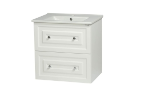 Kayra Basin Cabinet with drawers 60 cm, white + basin SU060