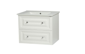 Kayra Basin Cabinet with drawers 100 cm, white + basin SU100