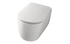 rimless wall hung toilet Nolita, white mat