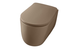 rimless wall hung toilet Nolita, hazelnut mat