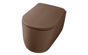 rimless wall hung toilet Nolita, brown mat