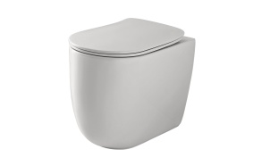 rimless floor mount toilet Nolita, white mat