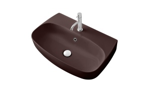 washbasin Nolita 50x45x15 cm, burgundy mat