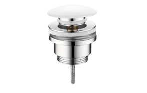 Closable universal  bottom valve Kerasan 5/4´´ with ceramic plug, white