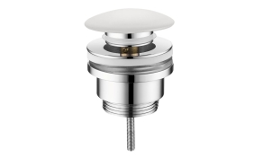 Closable universal  bottom valve Kerasan 5/4´´ with ceramic plug, white mat