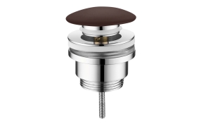Closable universal  bottom valve Kerasan 5/4´´ with ceramic plug, burgundy mat