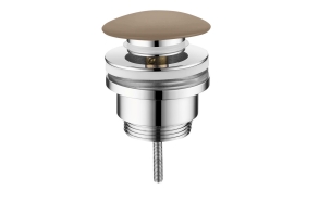 Closable universal  bottom valve Kerasan 5/4´´ with ceramic plug, hazelnut mat