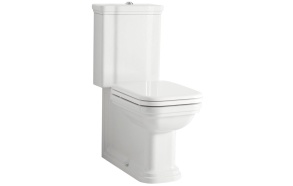 wc Waldorf, chrome flush button, universal trap