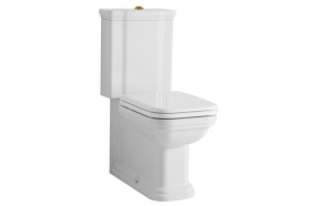 wc Waldorf, bronze flush button, universal trap