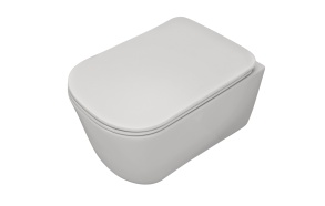 rimless wall hung toilet Tribeca, white mat