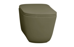 rimless floor mount toilet Tribeca, green mat