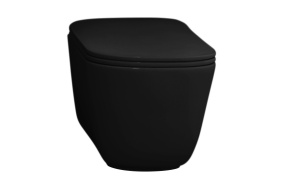 rimless floor mount toilet Tribeca, black mat