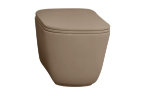 rimless floor mount toilet Tribeca, hazelnut mat