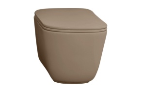 rimless floor mount toilet Tribeca, hazelnut mat