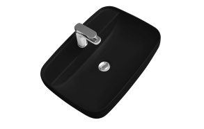 Countertop washbasin Tribeca 60x43x15 cm, black mat