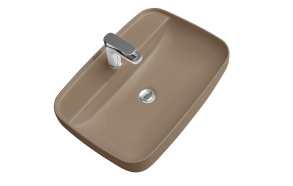 Countertop washbasin Tribeca 60x43x15 cm, hazlenut mat