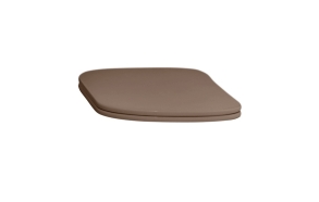 soft close toilet seat cover Tribeca, brown mat