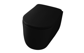 set: rimless wall hung toilet Nolita, black mat 531431T + soft close seat 539131 