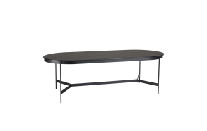 Oval dining table 240x104x68.5 cm, black