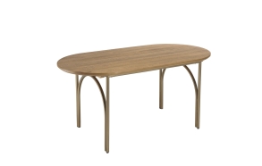 Poplar wood dining table 160x80cm