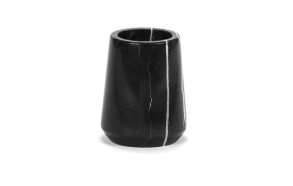 toothbrush holder 8.5x10.5 cm, black marble