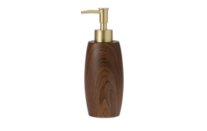 brown wood effect soap dispenser 7x20 cm