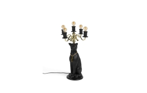 Proudly Crowned Panther Floor Lamp Black