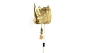 MIND YOUR OWN RHINO WALL LAMP GOLD
