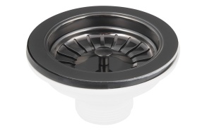 Sink stainless steel waste 6/4", black