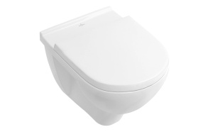 rimless seina wc pott Villeroy & Boch O.Novo + aeglaselt sulguv prill-laud