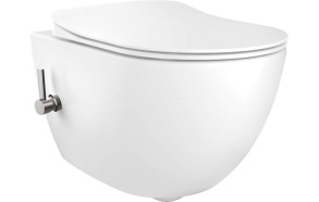 rimless wall hung toilet Free with integrated bidet faucet