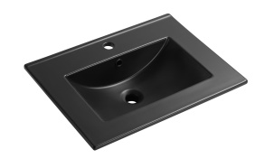 furniture basin Oak 60x46x18 cm, black mat