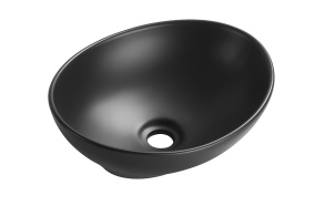 countertop basin Ornella 41x33x14 cm, black mat