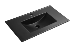 furniture basin Oak 80x46x18 cm, black mat