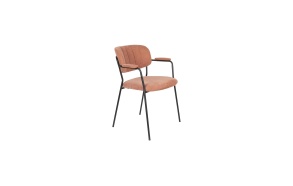 Armchair Jolien Black/Pink FR