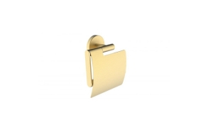 toilet paper holder with lid Cherry, brushed gold