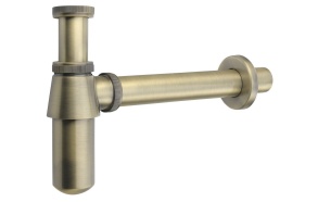 RETRO Washbasin Siphon 5/4" dia 35 mm, dark bronze