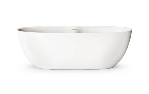 cast stone bathtub Bella, glossy white