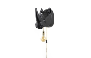 Mind Your Own Rhino Wall Lamp Black