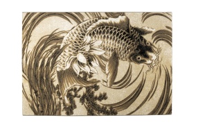 The Legend Of Koi Carpet 160X230 Beige/Black Grey