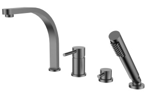 bath mixer Deco, bath deck mount, graphite