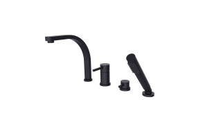 bath mixer Deco, bath deck mount, black mat