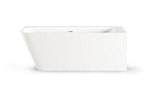 cast stone bathtub Quadro Corner A, glossy white