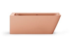cast stone bathtub Quadro Corner D, glossy clay