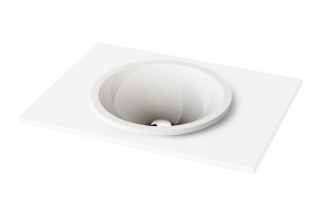 built in basin Round In, glossy white