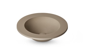 built in silkstone basin Round In Plus, for worktop, mat caffe latte